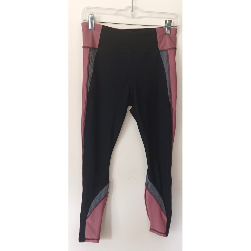 RBX Active Leggings Women's M Black Pink Gray Colorblock‎ Athleisure Yoga Pants